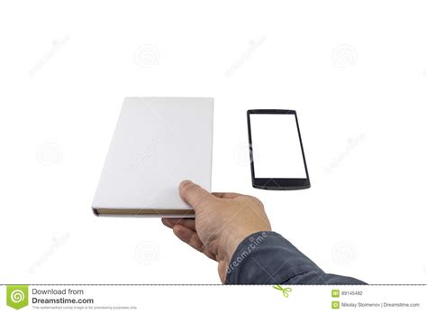 Phone And Book New Versus Old Concept Stock Photo Image Of Learning