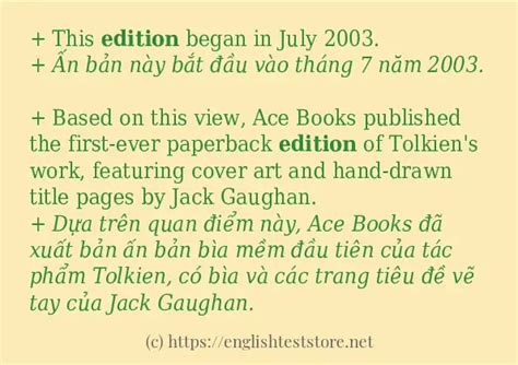 Cách Dùng Từ “edition” Englishteststore Tiếng Việt