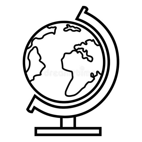 Vector Single Basic Icon School Geographical Globe Stock Vector