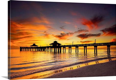 Fort Myers Pier At Sunset Fort Myers Florida Usa Great Big Canvas