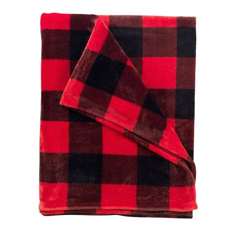 Buffalo Check Plaid Plush Oversized Throw Blanket