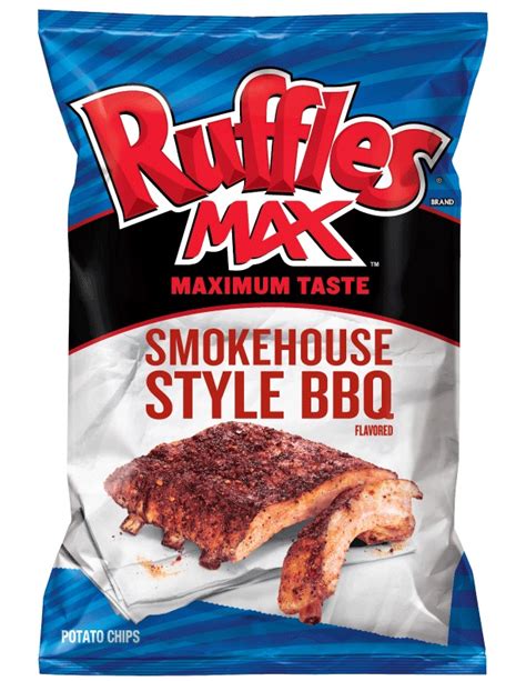 RUFFLES MAX Smokehouse Style BBQ Flavored Potato Chips Potato Chips