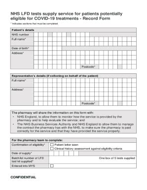 Fillable Online Nhs Lateral Flow Device Tests Supply Service For