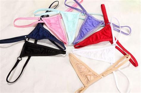 Micro Bikini G String Halter Top Zwart Bol