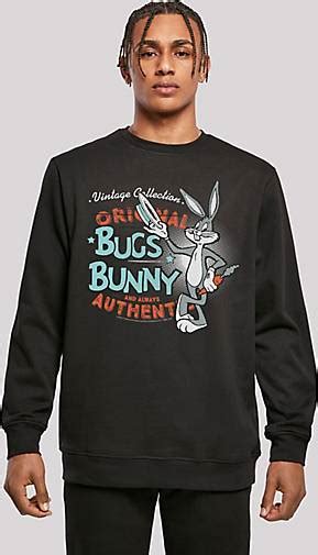 F4nt4stic Sweatshirt Looney Tunes Vintage Bugs Bunny In Schwarz Bestellen 26386701