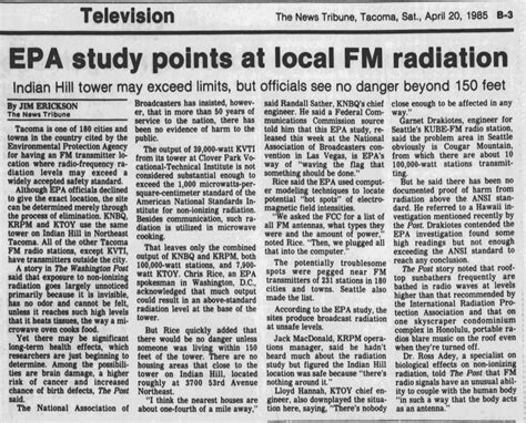 Less Than Glowing Epa Report On Radio Towers Qzvx Broadcast