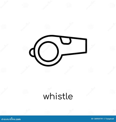 Whistle Icon Trendy Modern Flat Linear Vector Whistle Icon On W Stock