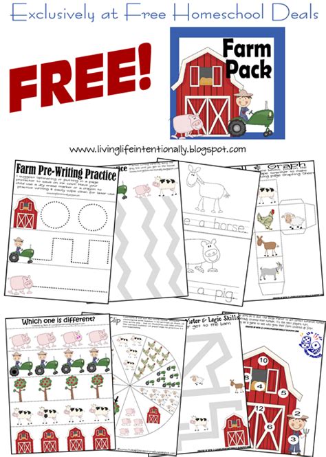 Free Instant Download Farm Printable Pack 20 Pages