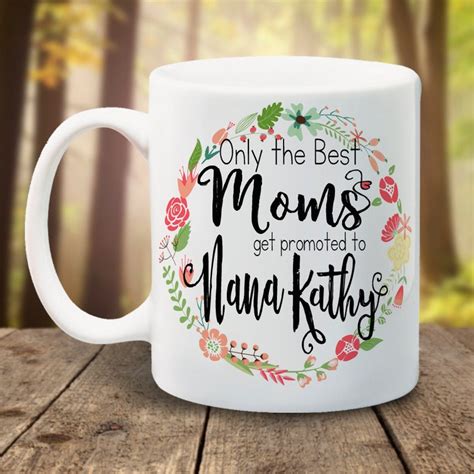 Only The Best Moms Get Promoted To Grandma Grandma Mug New Etsy