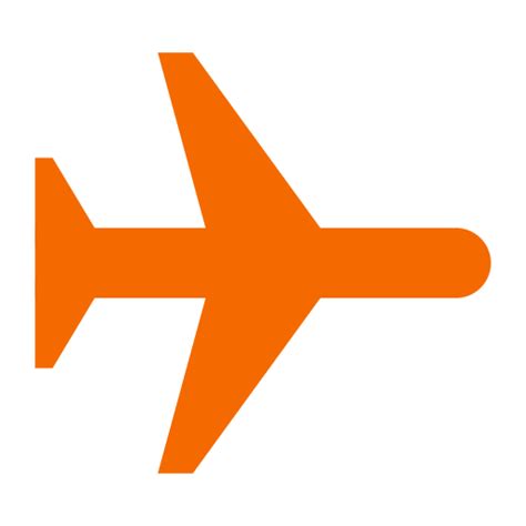 Airplane Icon Png Symbol Orange