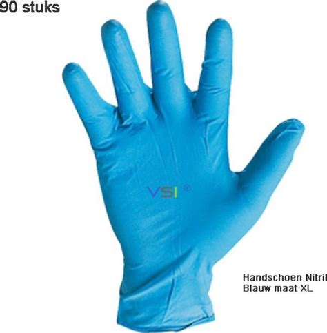 ZNP Handschoen Wegwerp Ongepoederd Nitril Blauw Maat XL 100 Stuks Bol