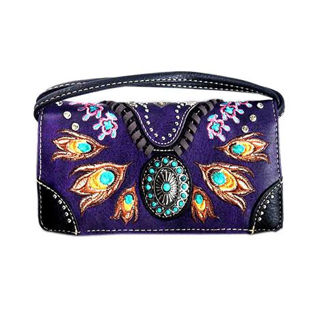 Western Faux Leather with Concho Wallet – Bluetortoisewholesale