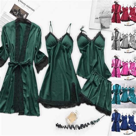 Kit Robe Intimus Place Romantic Camisola Sensual De Renda Adulto Lingerie Sexy Feminina