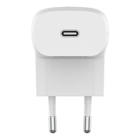 Belkin W Usb C Power Charger With Usb C To Lightning Cable White