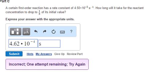 Solved A Certain First Order Reaction Has A Rate Constant Of Chegg Hot Sex Picture