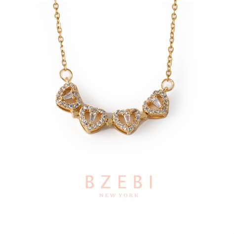 Bzebi K Gold Necklace With Diamond Pendant Emas Anti Rust Fashion