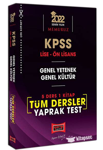 Kpss Lise N Lisans Gy Gk Ders Kitap T M Dersler Yaprak Test