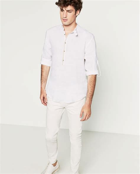 Venta Camisa Lino Zara Hombre En Stock