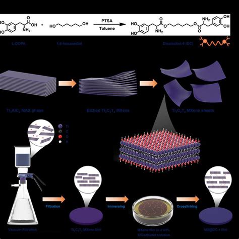 Schematic Of A Synthesis Of Dc B Fabrication Of Mxene And C