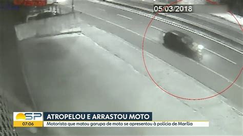 Vídeo Motorista que atropelou e matou garupa de moto em Marília se