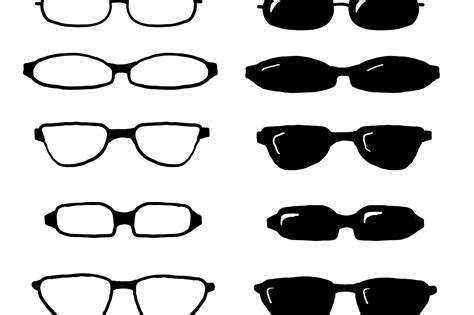 Hand Drawn Glasses Set Summer Eye Wear Sun Protection Sun Glass Fashion Spectacles Accessory