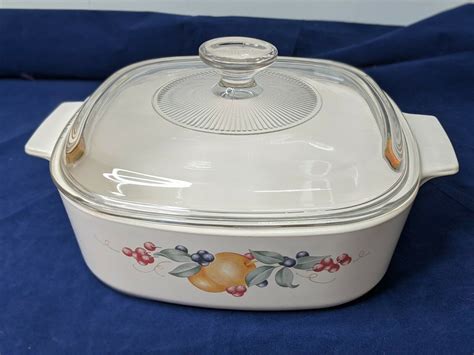 Corning Ware Abundance Fruit 2 Liter Casserole Dish A 2 B Etsy