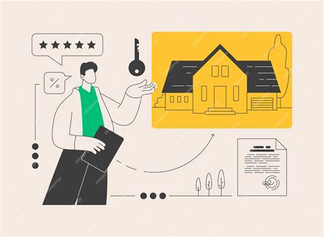 Premium Vector Real Estate Abstract Concept Vector Illustration