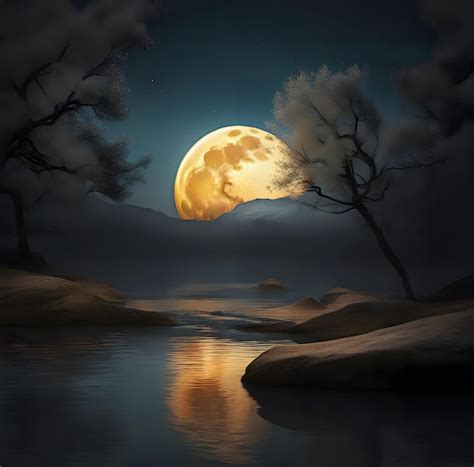 Premium Photo Creative Beautiful Moon