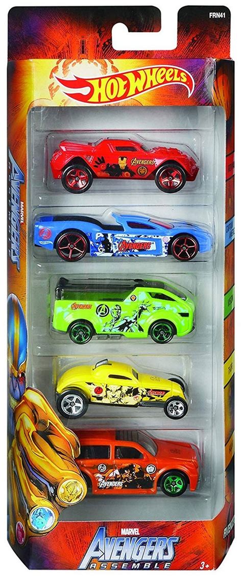 Hot Wheels Marvel Avengers Assemble Die Cast Car 5 Pack Mattel Toys Toywiz