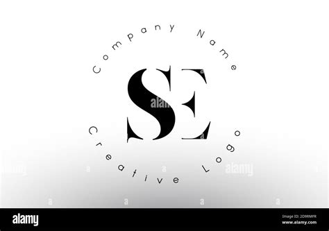 Letters SE S E Logo with a minimalist design. Simple SE S E Icon with ...