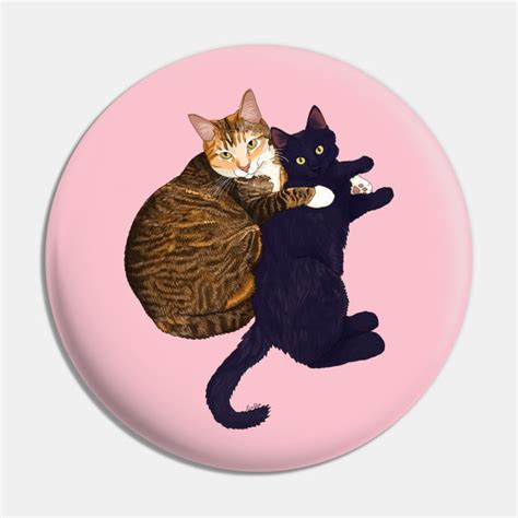 Momma Cat Love Tabby Cat Black Kitten Momma Cat Pin TeePublic