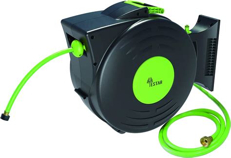 Amazon YESTAR Retractable Garden Hose Reel Wall Mounted 1 2 X 82