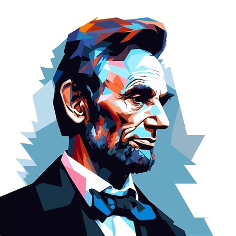 Ilustración De Un Retrato Del Presidente De Ee Uu Abraham Lincoln Vector Premium Generado Con Ia