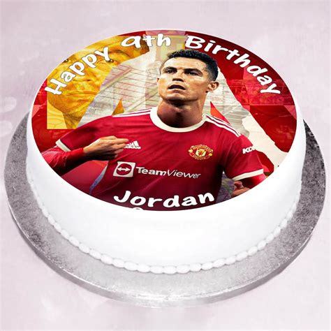 Cristiano Ronaldo Man Utd Cake Topper Edible Personalised Etsy Uk