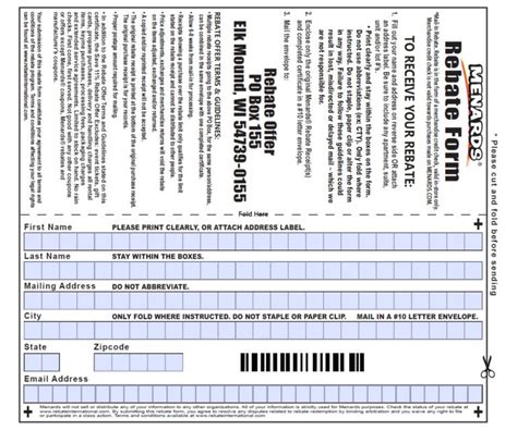 Menards Rebate Center Forms Printable Form 2021 - MenardsRebate-Form.com