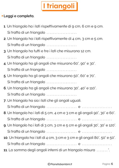 Esercizi Sui Triangoli Per La Scuola Primaria PianetaBambini It