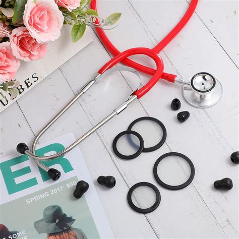 Stethoscope Spare Parts Kit - Replacement & Ear Tips Accessories (Black)