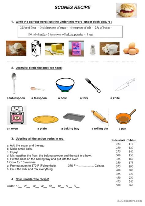 195 Recipe English Esl Worksheets Pdf And Doc