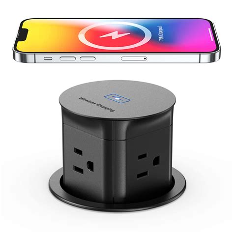 Buy Jgstkcity Pop Up Outlet with 15W Wireless Charger,4 Outlets 15A ...