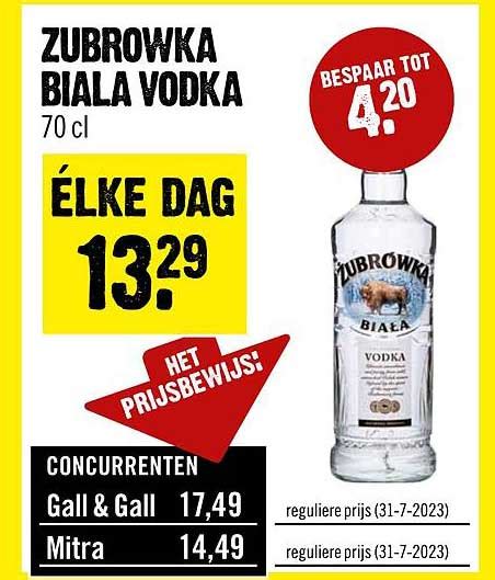 Zubrowka Biala Vodka Aanbieding Bij Dirck III 1Folders Nl