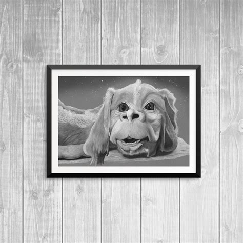 FALCOR Reproduction of Original Pastel Drawing / Falcor / the Neverending Story / Hand Drawn - Etsy