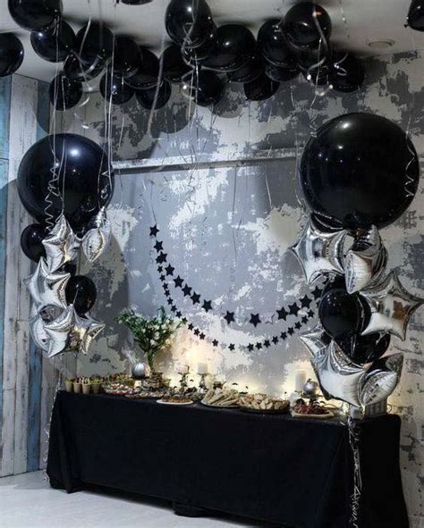 Black Party Decoraciones De Fiesta Negras Fiesta De Cumpleaños