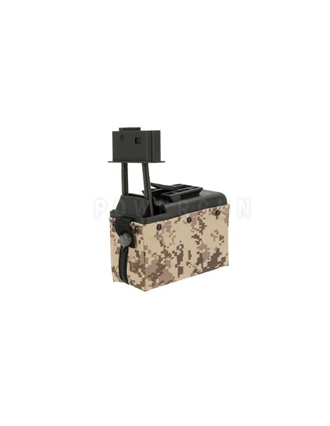 Ammobox M249 1500 Billes Digital Desert A K Powergun Airsoft