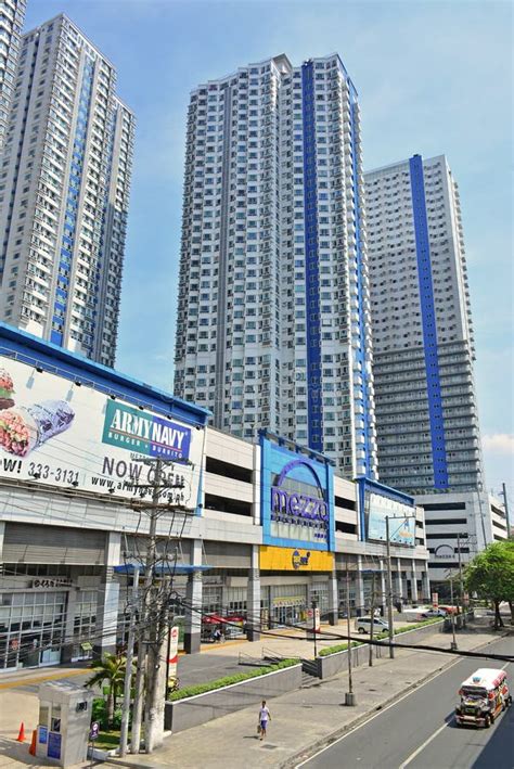 Mezza Residences Facade In Quezon City Philippines Editorial Image