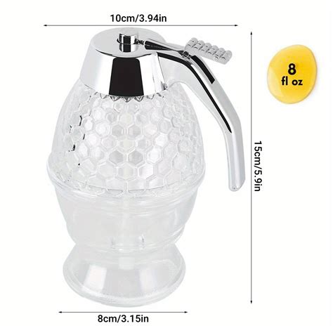 Pc Honey Dispenser No Drip Maple Syrup Dispenser Honey Comb Shaped