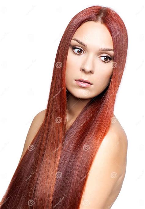 Woman With Long Red Hair Stock Photo Image Of Fashion 51868416