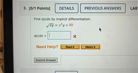 Solved Find Dy Dx By Implicit Differentiation Xy X Y Chegg