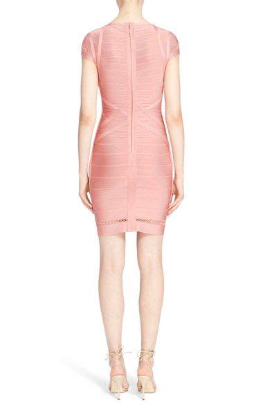 Herve Leger Crochet Trim Cap Sleeve Bandage Dress Nordstrom