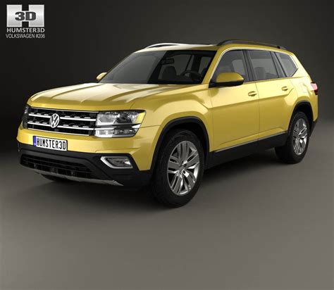 3d Model Of Volkswagen Atlas Sel 2021 Volkswagen 3d Model Car