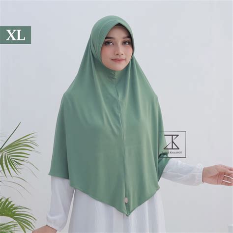 Jual Bergo Jersey Pad Xl Jumbo Syar I Hijab Instan Jilbab Instant